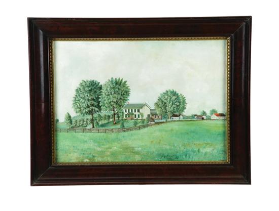 Appraisal: FARMSTEAD AMERICAN LATE TH-EARLY TH CENTURY Oil on canvas unsigned