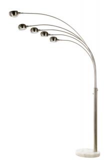 Appraisal: Nova Arc Five Light Floor Lamp w Marble Base Nova