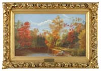 Appraisal: WHITE MOUNTAIN SCHOOL American th Century TRANQUIL AUTUMN Oil on