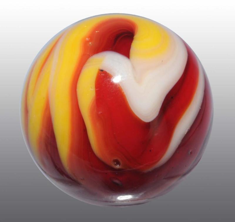 Appraisal: Christensen Flame Marble Description Red yellow and white alternating colors