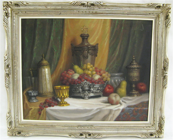 Appraisal: JOHN FRIEDLINGER OIL ON CANVAS Hungarian born Still life with