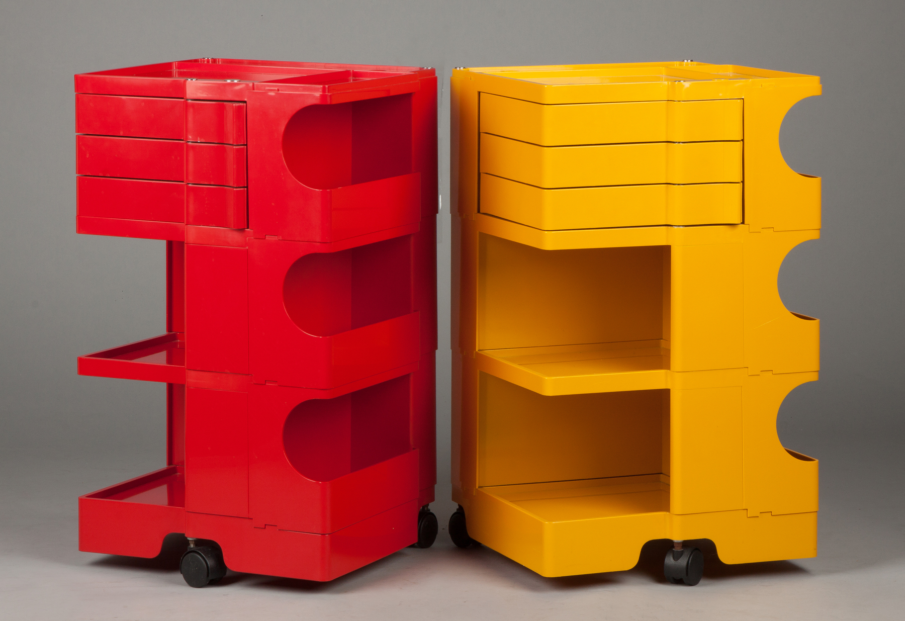 Appraisal: Two Joe Colombo Boby Storage Trolleys