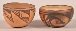 Appraisal: Two Vintage Pueblo Indian Miniature Clay Pots Hopi and Laguna