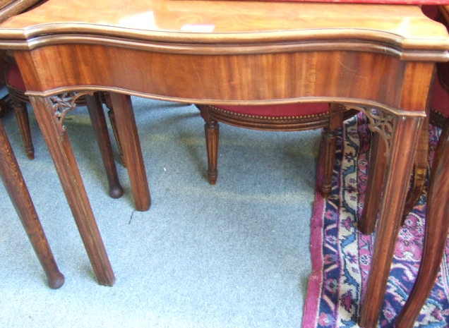 Appraisal: A th century mid th century style card table the