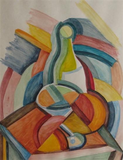 Appraisal: EARL HORTER american - ABSTRACT STILL LIFE Signed bottom right