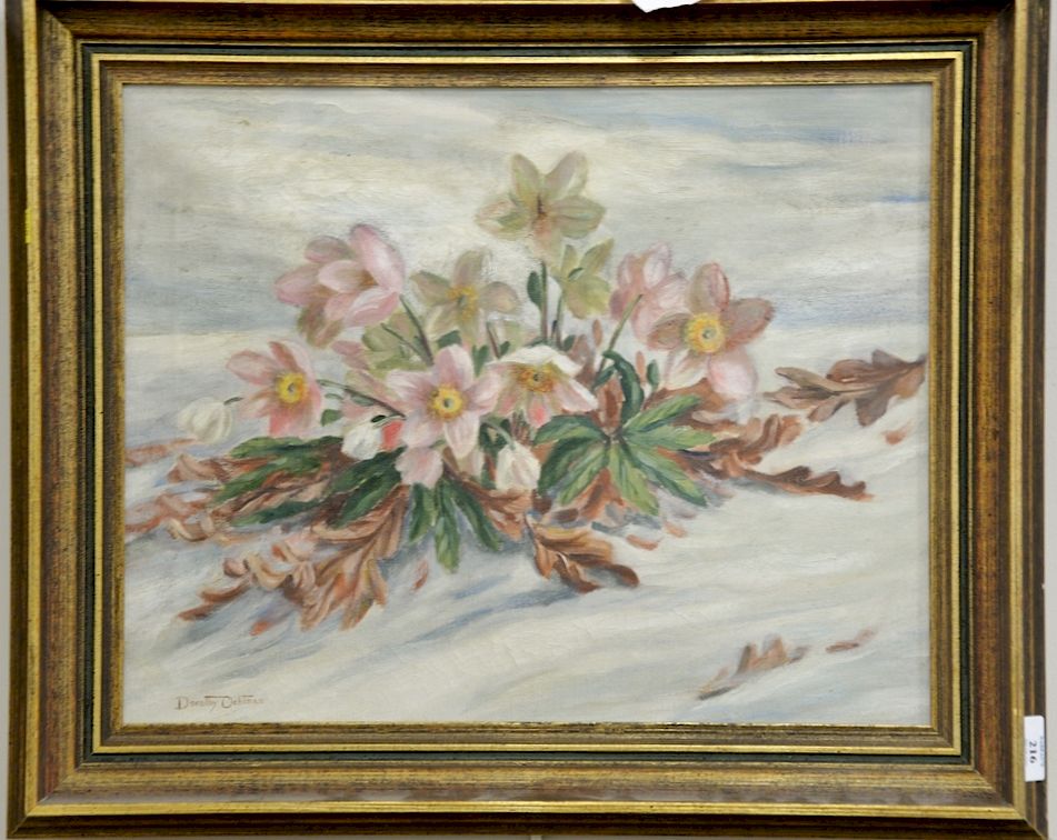 Appraisal: Dorothy Ochtman - oil on canvas Christmas Roses signed lower