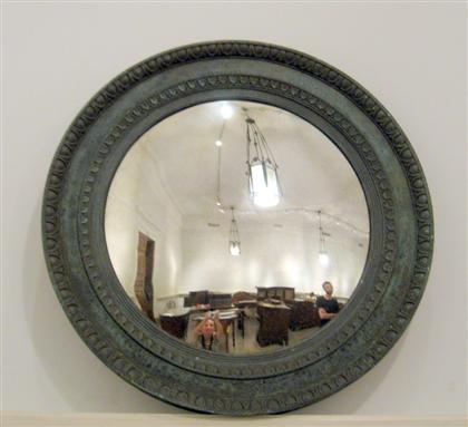 Appraisal: Neoclassical style convex mirror The circular convex mirror plate in