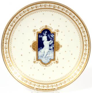 Appraisal: MINTONS PATE-SUR-PATE PORCELAIN CABINET PLATE BY LAWRENCE BIRKS LATE TH