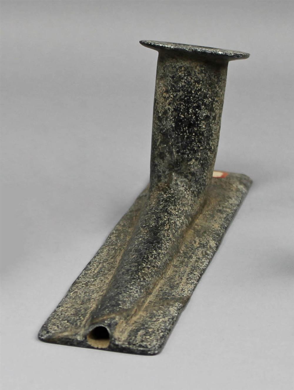 Appraisal: STEATITE PLATFORM PIPE length in Provenance a Virginia private collection