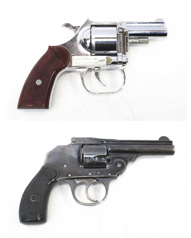 Appraisal: TWO S W CALIBER REVOLVERS the first a Iver Johnson