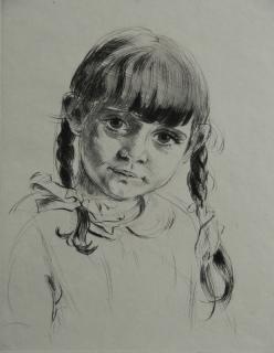 Appraisal: Joseph Margulies etching Joseph Margulies American - - ''Braids''- etching