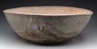 Appraisal: OUTSTANDING LARGE GRAY PAINTED TURNED WOOD BOWL Medium gray paint