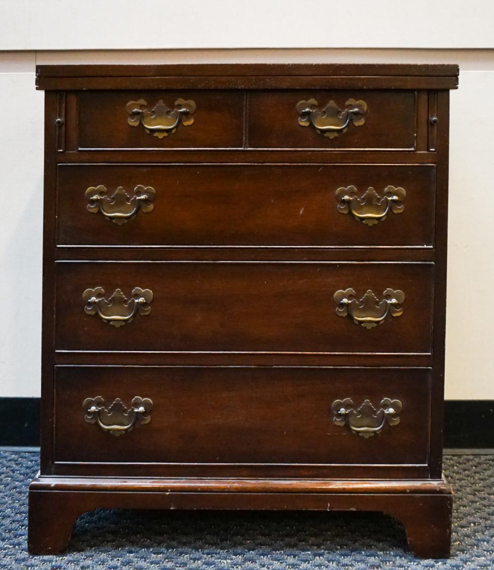 Appraisal: LANDSTROM FURNITURE CHIPPENDALE STYLE MAHOGANY BACHELOR'S CHEST X X IN