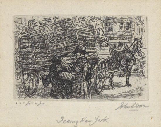 Appraisal: JOHN SLOAN Three etchings George Eliot x mm x inches