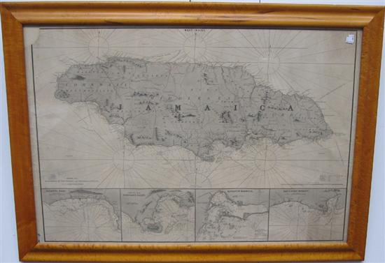 Appraisal: ENGLISH TH C MAP OF JAMAICA Print West Indies Jamaica