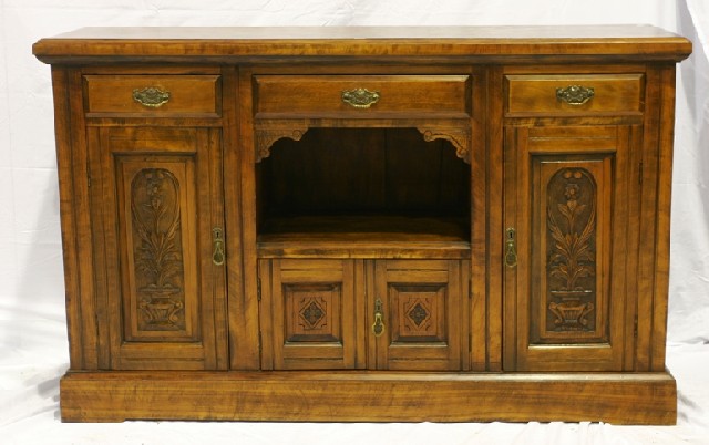 Appraisal: A late th century beechwood buffet cm wide cm deep