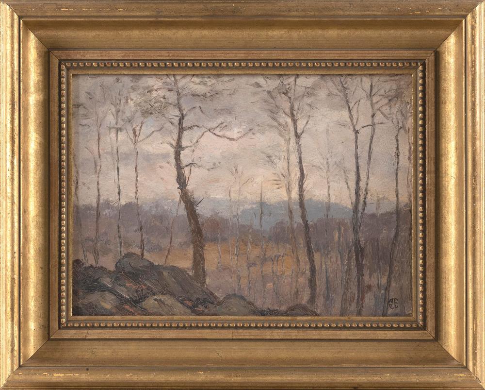 Appraisal: ALBERT E SMITH CONNECTICUT - WINTER LANDSCAPE OIL ON BOARD