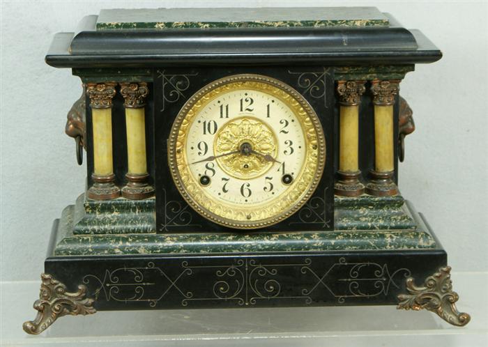 Appraisal: Seth Thomas No Adamatine finished wood mantel clock bronze finished