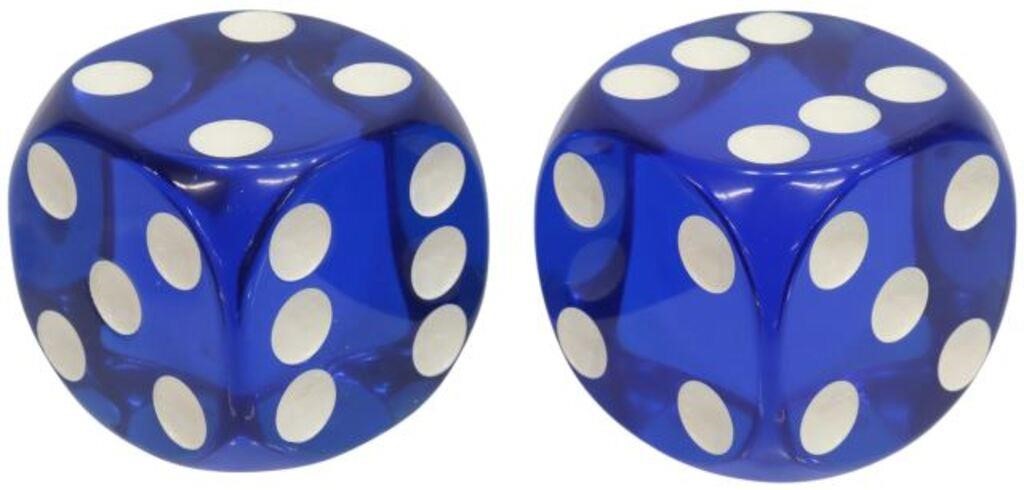 Appraisal: pair Vintage mid-century modern oversized acrylic dice th c in