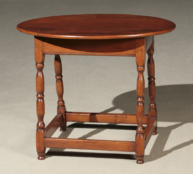 Appraisal: Queen Anne Turned Maple Tavern Table New England Connecticut or