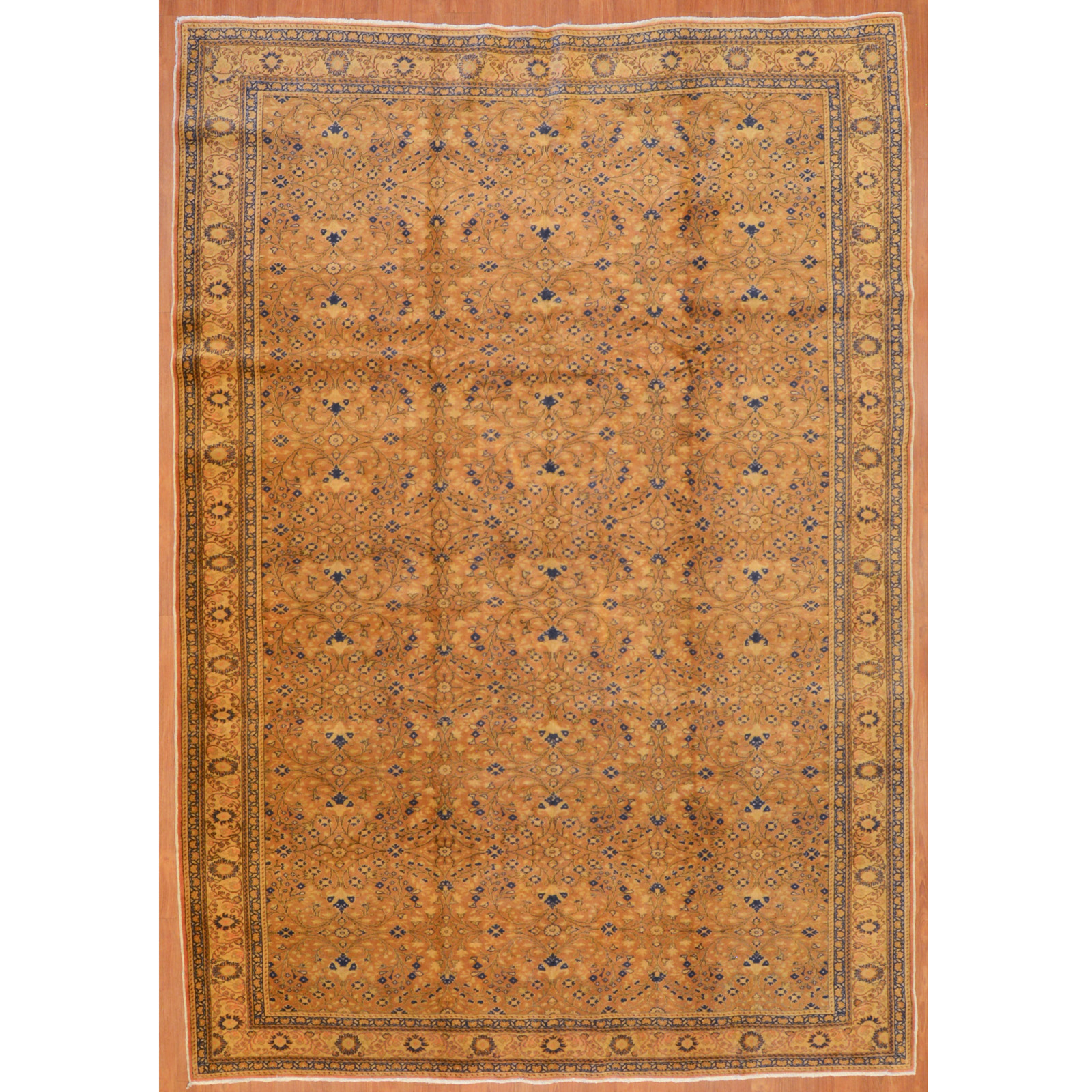 Appraisal: SEMI-ANTIQUE TURKISH RUG X Second quarter- th century hand-knotted wool