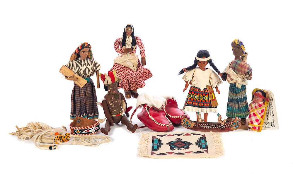 Appraisal: Group of Native American Dolls and Accessories Good condition with