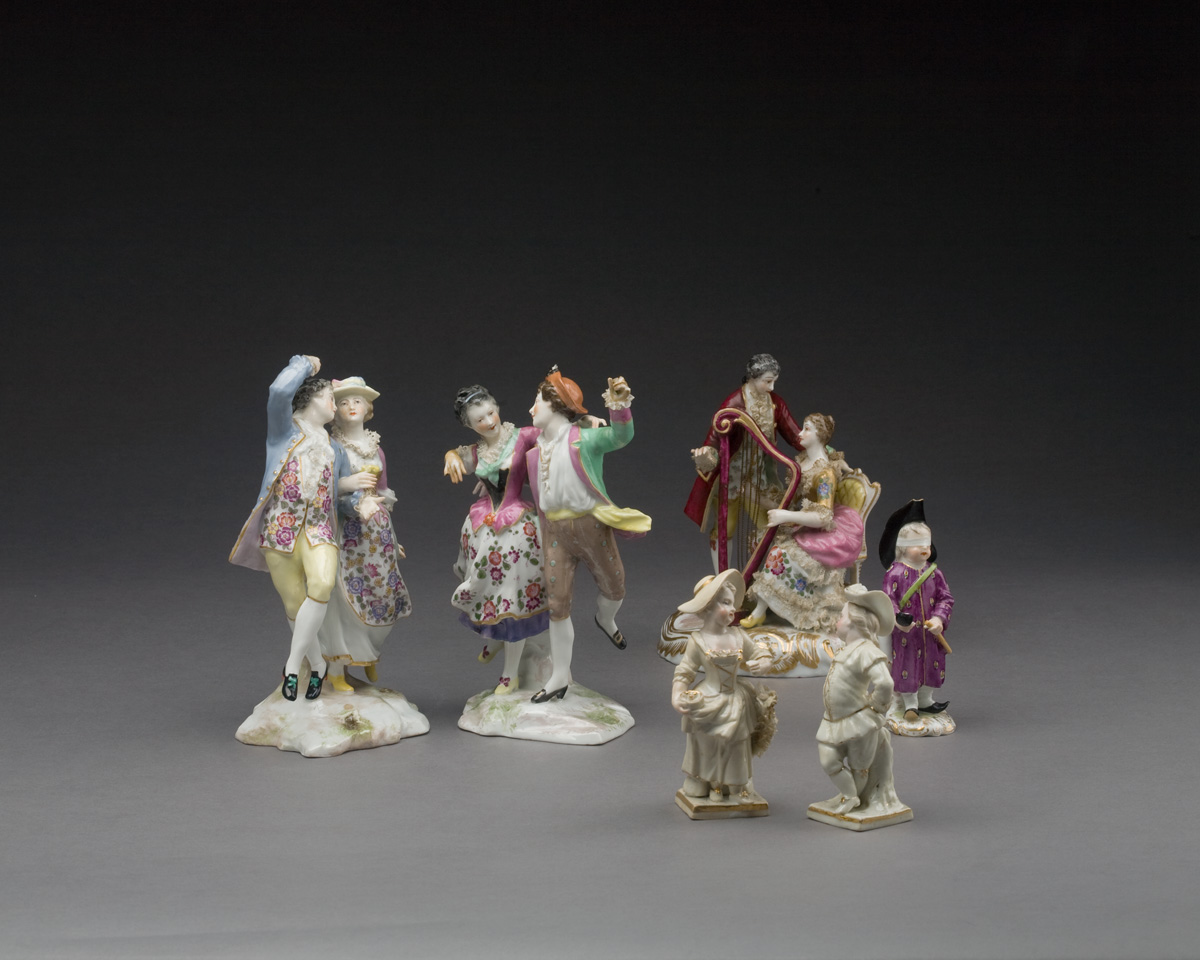 Appraisal: PAIR OF SAMSON PORCELAIN FIGURAL GROUPS PARIS LATE NINETEENTH-EARLY TWENTIETH