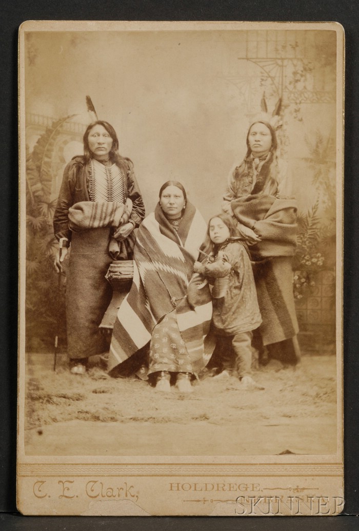 Appraisal: Cabinet Card of a Central Plains Family Charles E Clark