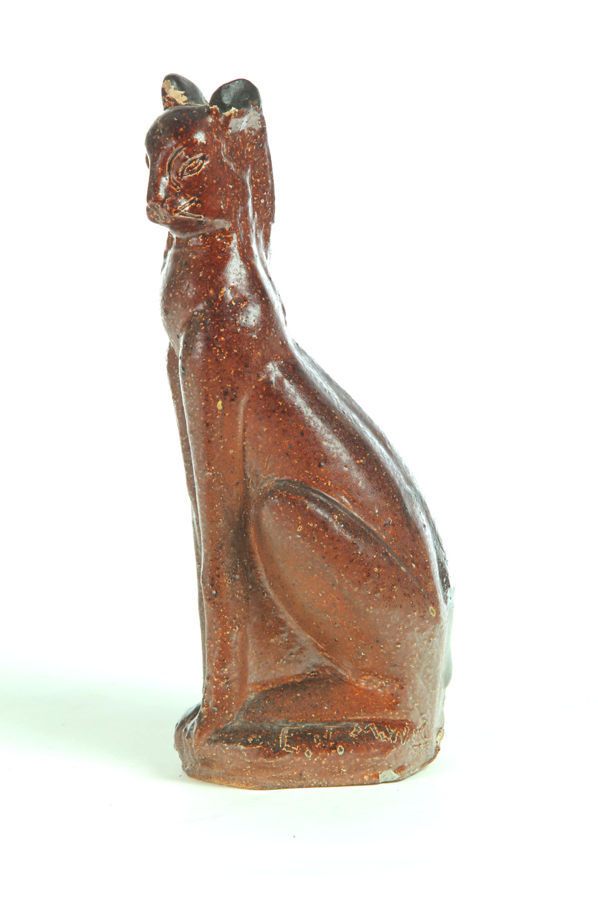 Appraisal: SEWERTILE CAT Probably Ohio st half- th century Elongated seated