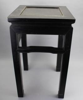 Appraisal: Chinese Hardwood Side Table Chinese Hardwood Side Table Dimensions x