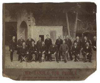 Appraisal: Large Group Cabinet Photo of Barnum and Bailey E Hunt