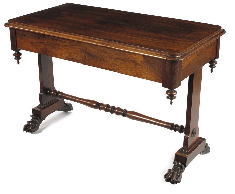 Appraisal: A Victorian rosewood library table