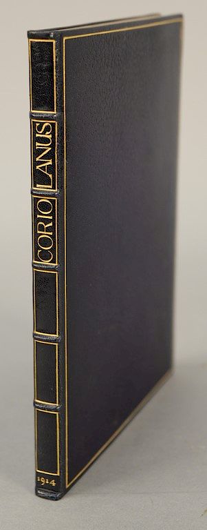 Appraisal: William Shakespeare The Tragedy of Coriolanus London Doves Press leather