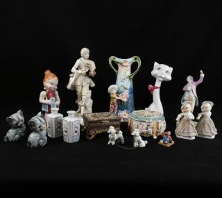 Appraisal: Porcelain Decorative Items porcelain items comprising tall th C gentleman