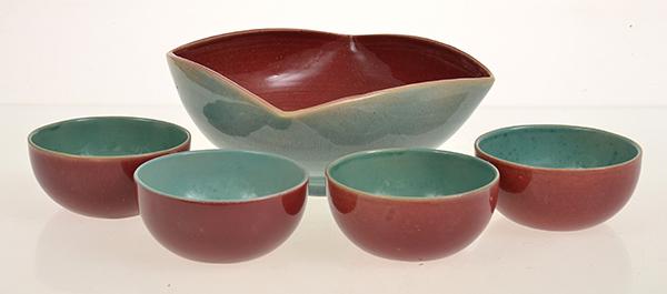 Appraisal: KLYTIE PATE DESSERT SET FOR FOUR