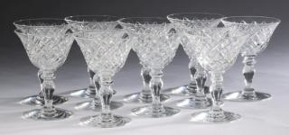 Appraisal: Cut crystal champagne or sherbet cups by Hawkes Set of