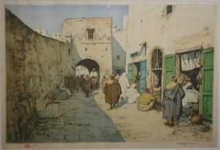 Appraisal: Tavik Frantisek Simon Czech - Three orientalist market scenes x