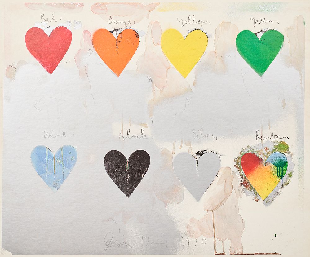 Appraisal: Jim Dine hearts look Offset Lithograph Jim Dine American b