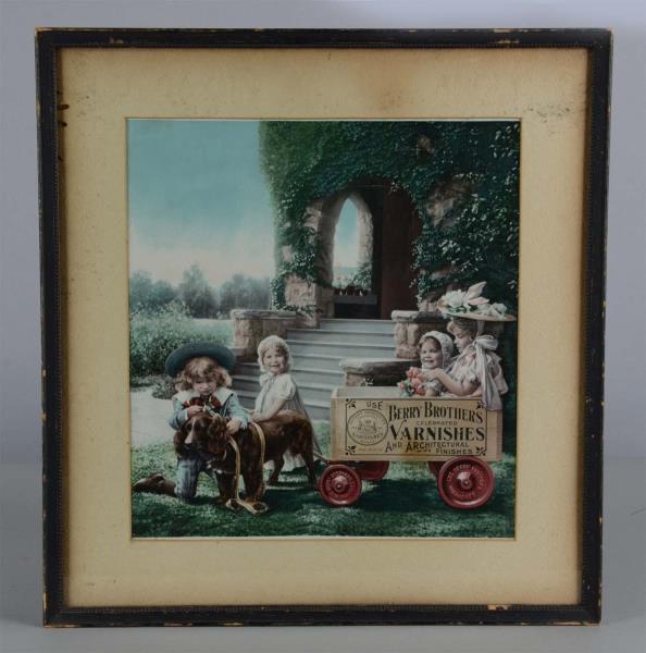 Appraisal: Berry Brothers Varnishes Lithograph A framed advertisement for Berry Brothers