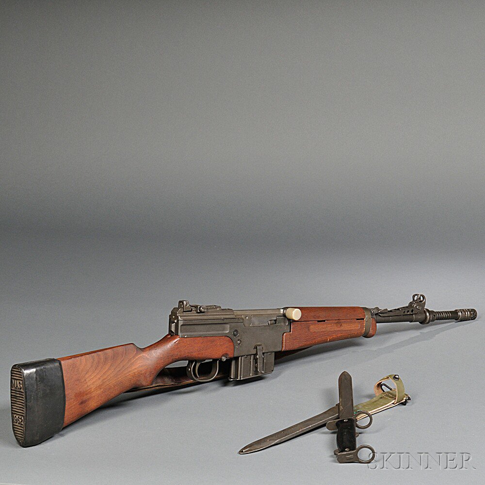 Appraisal: French Semiautomatic Mas MLE - Rifle and Bayonet c mid