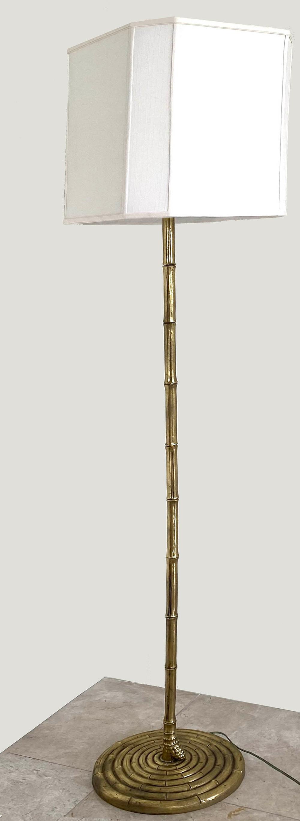 Appraisal: MAISON BAGUES BAMBOO CAST BRASS FLOOR LAMPThomas Brillet The standard