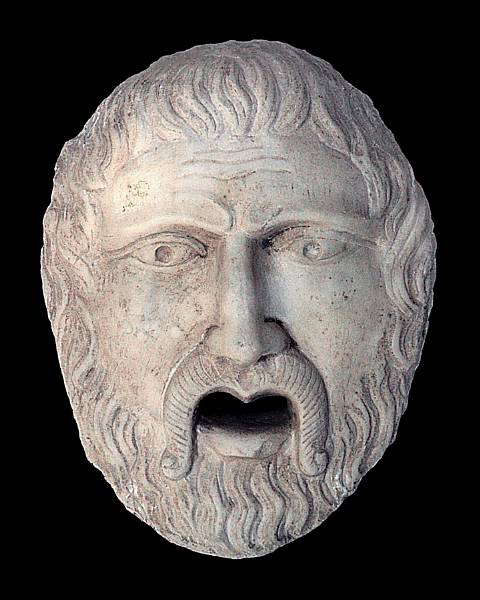 Appraisal: A Roman white marble fountain mask nd th century The