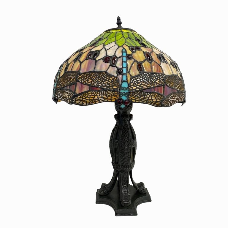 Appraisal: Tiffany Style Art Glass Lamp Tiffany Style Art Glass Lamp