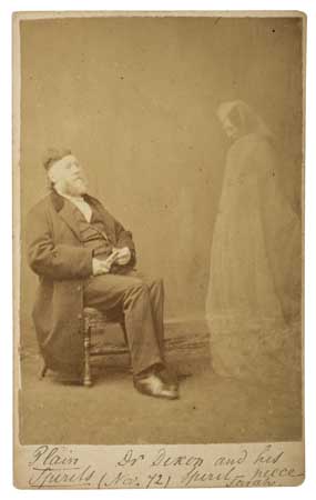 Appraisal: SPIRIT PHOTOGRAPHY Suite of cartes-de-visite depicting mediums and spirits including