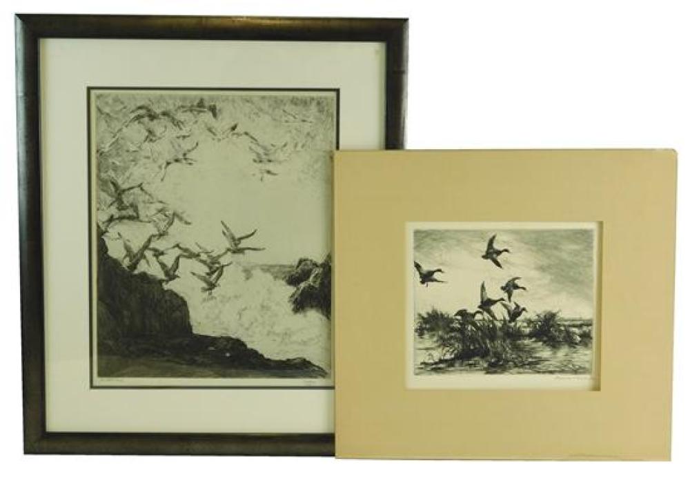 Appraisal: Roland Clark United States - Six mallards in flight Drypoint