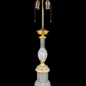 Appraisal: An Austrian Gilt Bronze Mounted Cut Crystal Table Lamp TH