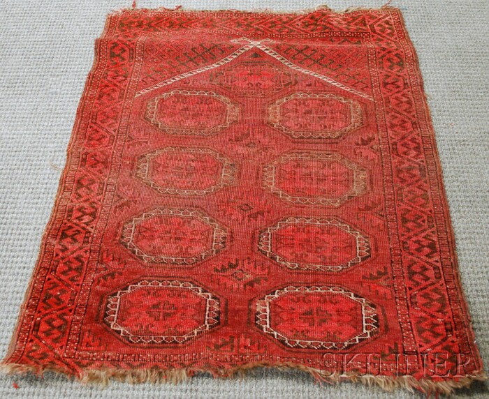 Appraisal: Ersari Prayer Rug Afghanistan th th century ft in x