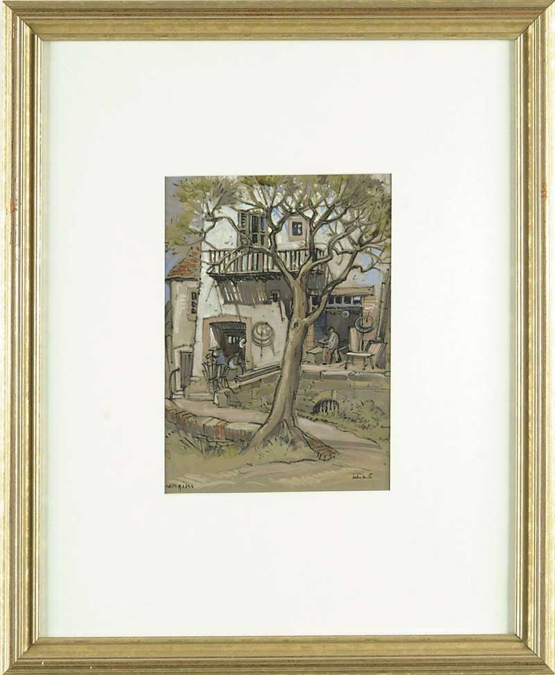 Appraisal: ANDRE JULES SMITH American - THE COOPER S SHOP Watercolor