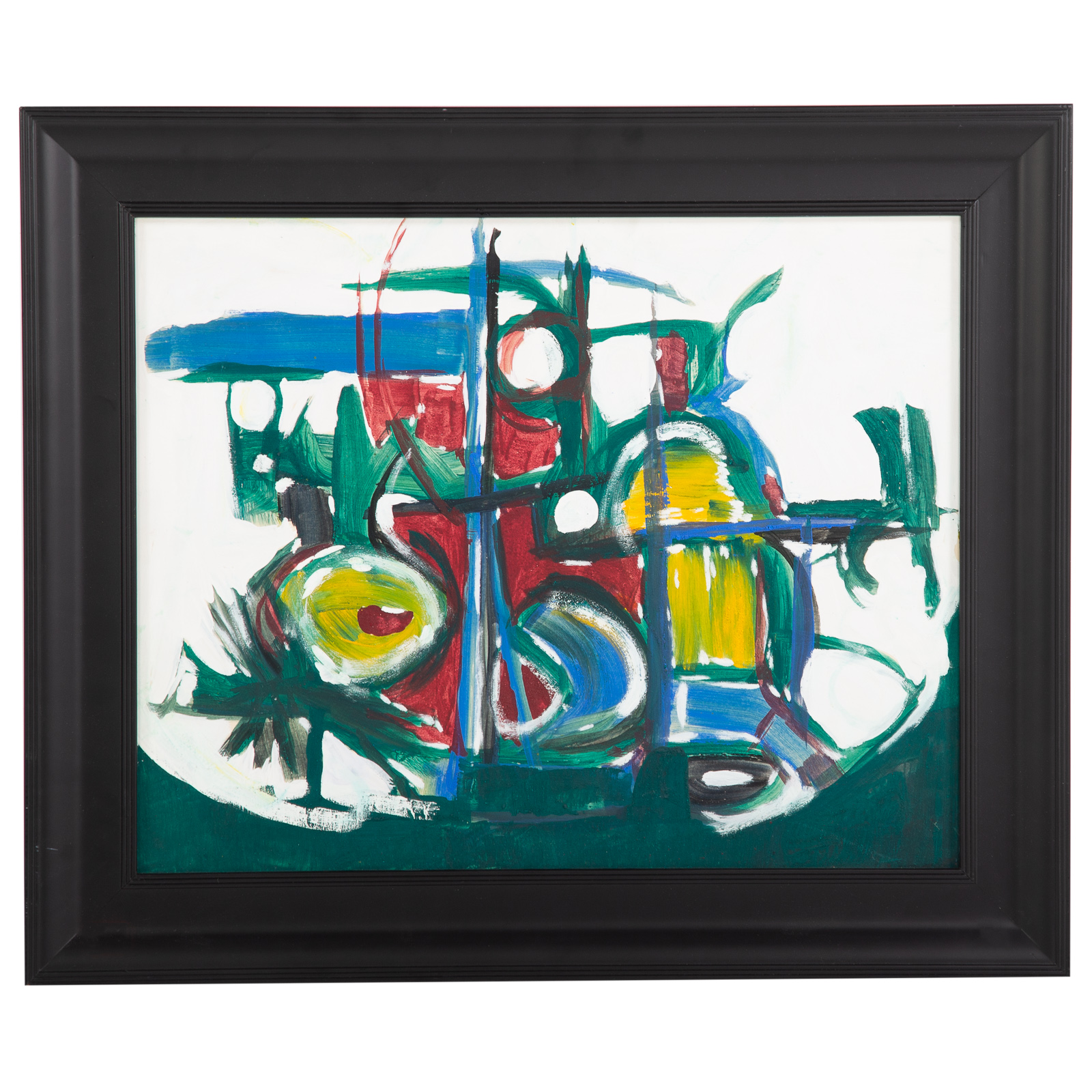 Appraisal: HOWARD DOOLITTLE ABSTRACT GREEN AND RED OIL American - Oil