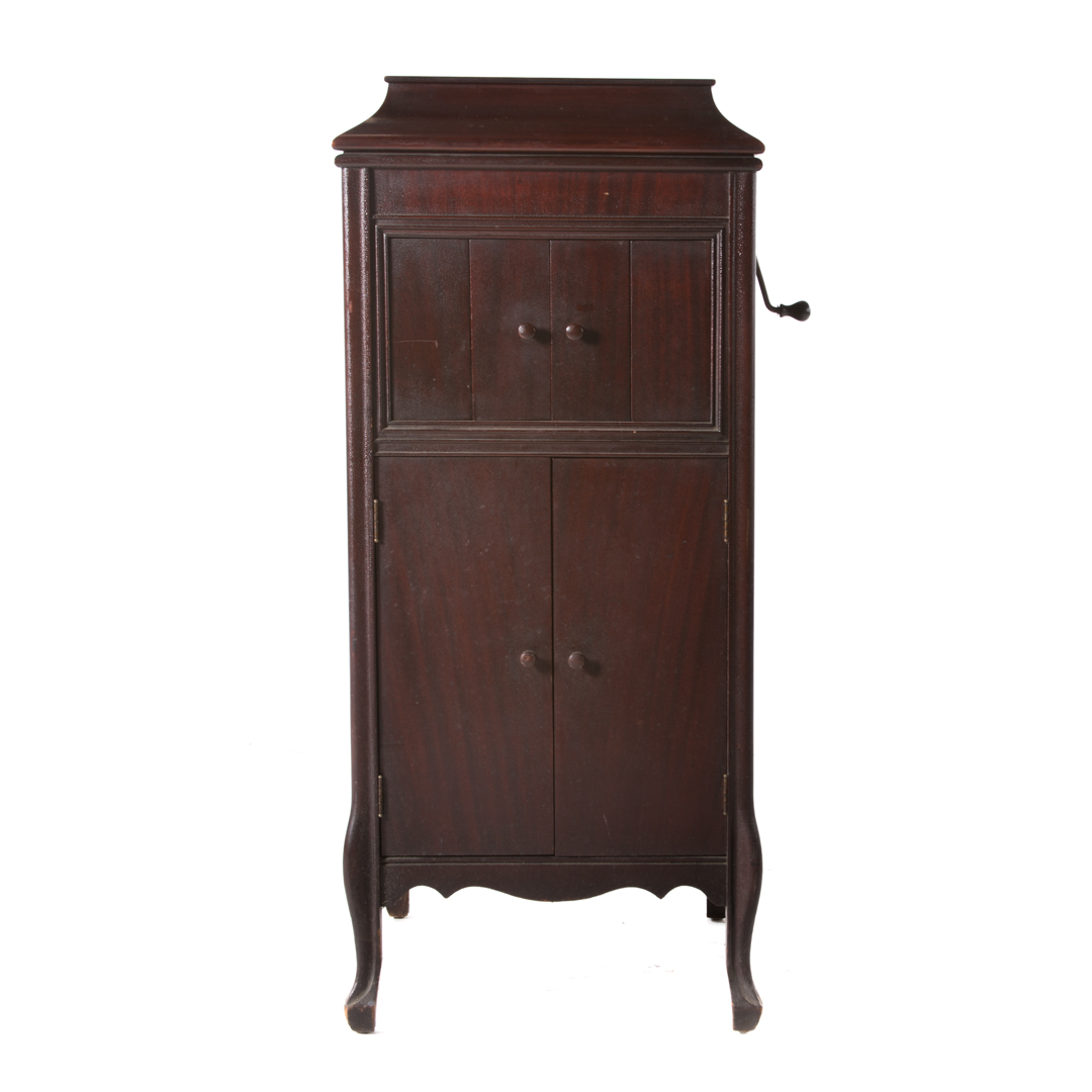 Appraisal: Columbia mahogany floor model Grafonola circa mahogany case with storage